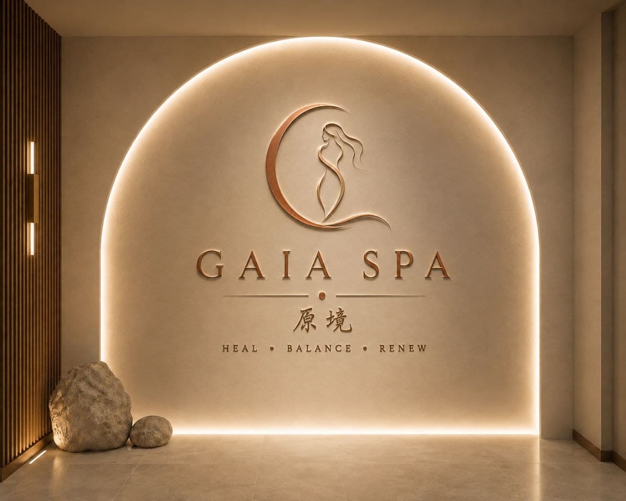 Serene massage treatment room